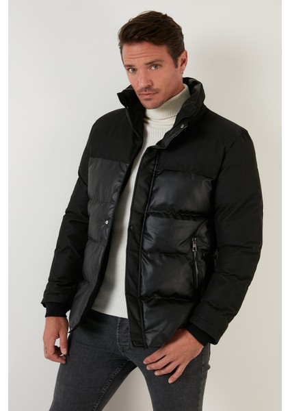 Slim Fit Dik Yaka Cepli Mont Erkek Mont 5711448