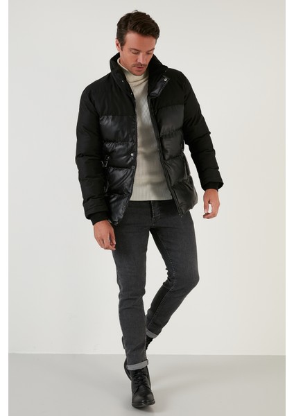Slim Fit Dik Yaka Cepli Mont Erkek Mont 5711448 fırsatları