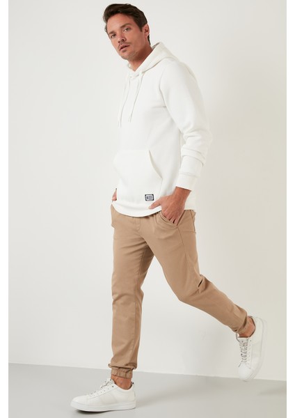 Slim Fit Kapüşonlu Kanguru Cepli İçi Tüylü Yumuşak Şardonlu Sweat Erkek SWEAT 5905281