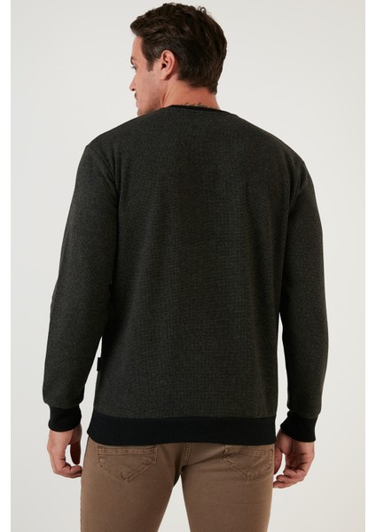 Slim Fit Bisiklet Yaka Pamuklu Kazak Erkek Kazak 456201