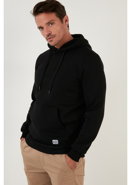Slim Fit Kapüşonlu Kanguru Cepli İçi Tüylü Yumuşak Şardonlu Sweat Erkek SWEAT 5905281 modelleri