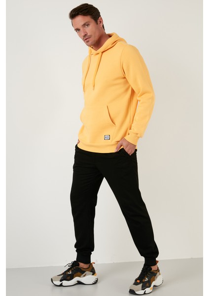 Slim Fit Kapüşonlu Kanguru Cepli İçi Tüylü Yumuşak Şardonlu Sweat Erkek SWEAT 5905281