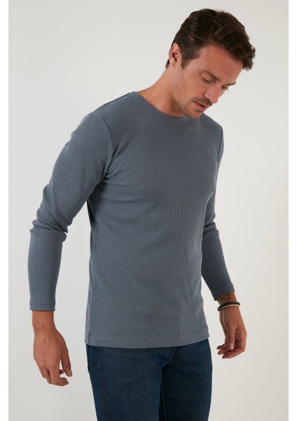 Pamuklu Bisiklet Yaka Basic Sweat Erkek Sweat 5905073 fırsatları