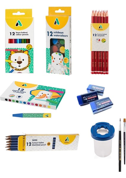 Okul Seti Full Toplam 65 Parça Kırtasiye Seti