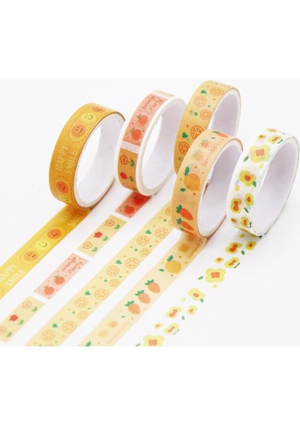 4 Adet/set Retro Geometri Washi Bant Seti - Çok Renkli (Yurt Dışından)