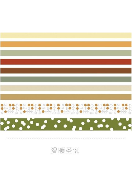 10 Adet/paket Vintage Tarzı Washi Bant Seti - Çok Renkli (Yurt Dışından)