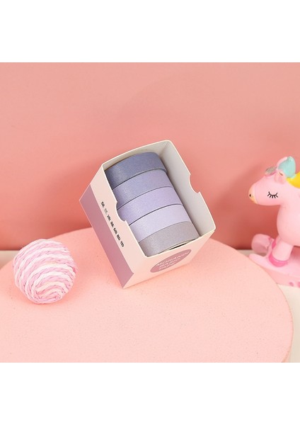 5 Adet/set Morandi Washi Bant Seti - Çok Renkli (Yurt Dışından)