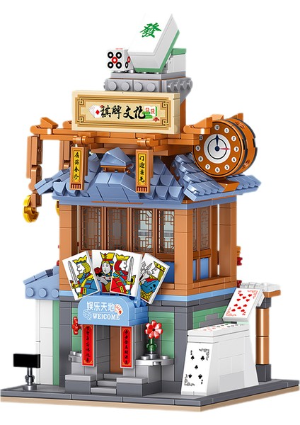 Mini Şehir Chinesestreet Görünüm Modeli Yapı Taşları Ev Heykelcik Eğitim Moc Tuğla Oyuncaklar Çocuklar Için Hediyeler (Yurt Dışından)