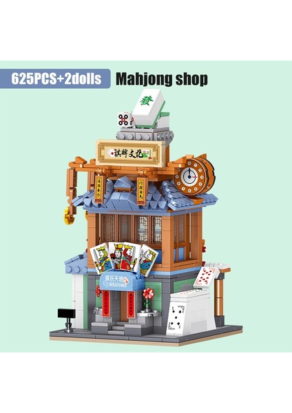 Mini Şehir Chinesestreet Görünüm Modeli Yapı Taşları Ev Heykelcik Eğitim Moc Tuğla Oyuncaklar Çocuklar Için Hediyeler (Yurt Dışından)