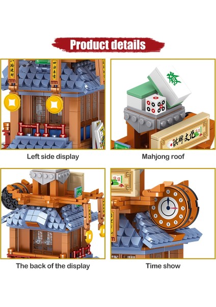 Mini Şehir Chinesestreet Görünüm Modeli Yapı Taşları Ev Heykelcik Eğitim Moc Tuğla Oyuncaklar Çocuklar Için Hediyeler (Yurt Dışından)