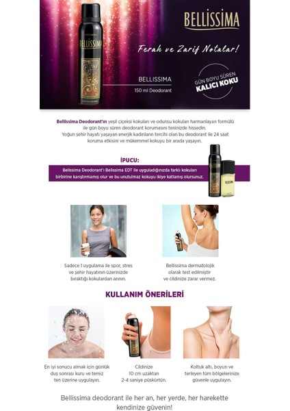 2 Adet Kadın Deodorant 150 ml modelleri