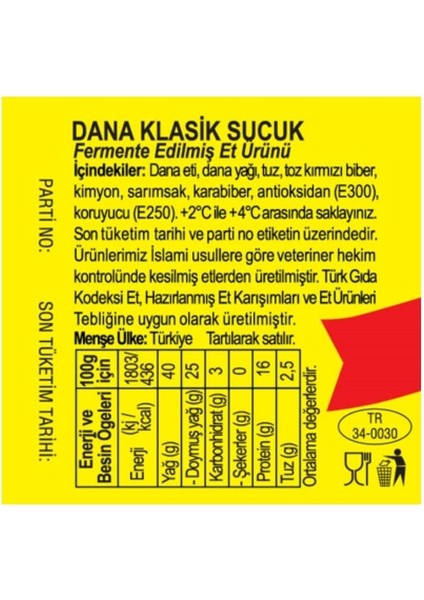 100 Yıllık Formül Antrikot Sucuk 3 x 400 gr