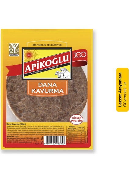 Siniri Alınmış Dilim Kavurma 100 gr 2'li Paket