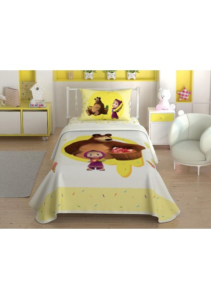 Lisanslı Pike Takımı Masha And The Bear Fruity Tek Kişilik