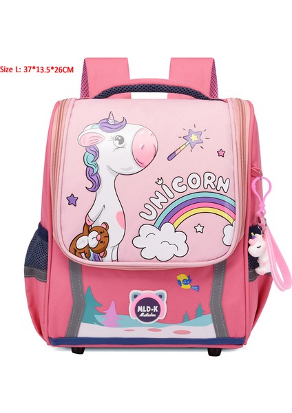 Çocuk Sevimli Karikatür Uzay Anaokulu Çantası - Pembe (Yurt Dışından)