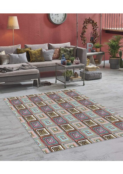 Renkli Halılar Yıkanabilir Dijital Baskı Modern Dekoratif Kaymaz Tabanlı Salon Halısı Mutfak Halısı Yolluk