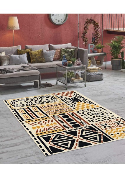 Renkli Halılar Yıkanabilir Dijital Baskı Modern Dekoratif Kaymaz Tabanlı Salon Halısı Mutfak Halısı Yolluk