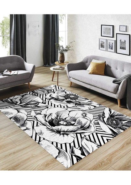 Renkli Halılar Yıkanabilir Dijital Baskı Modern Dekoratif Kaymaz Tabanlı Salon Halısı Mutfak Halısı Yolluk
