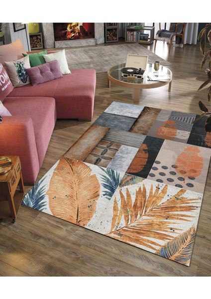 Renkli Halılar Yıkanabilir Dijital Baskı Modern Dekoratif Kaymaz Tabanlı Salon Halısı Mutfak Halısı Yolluk