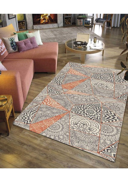 Renkli Halılar Yıkanabilir Dijital Baskı Modern Dekoratif Kaymaz Tabanlı Salon Halısı Mutfak Halısı Yolluk