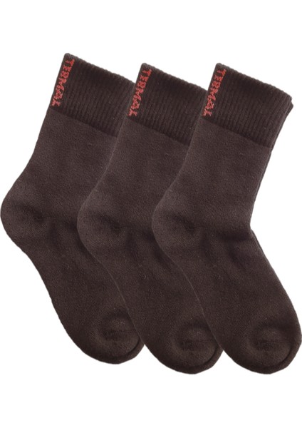 Termal Havlu Pamuklu Soket Soft Lastik Soket Çorap 3'lü Paket