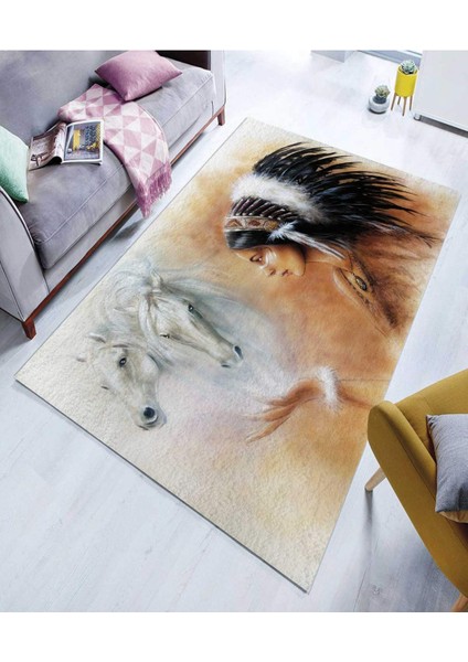 Renkli Halılar Yıkanabilir Dijital Baskı Modern Dekoratif Kaymaz Tabanlı Salon Halısı Mutfak Halısı Yolluk