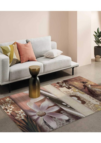 Renkli Halılar Yıkanabilir Dijital Baskı Modern Dekoratif Kaymaz Tabanlı Salon Halısı Mutfak Halısı Yolluk