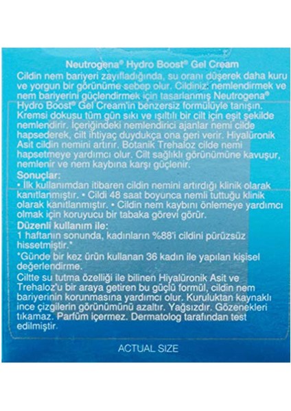 Hydro Boost Gel Cream Nemlendirici Kuru Ciltler İçin 50 ml