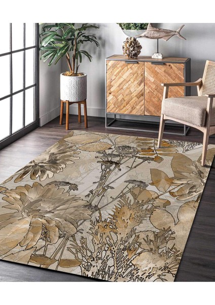 Renkli Halılar Yıkanabilir Dijital Baskı Modern Dekoratif Kaymaz Tabanlı Salon Halısı Mutfak Halısı Yolluk