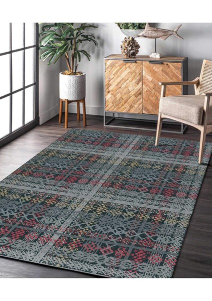 Renkli Halılar Yıkanabilir Dijital Baskı Modern Dekoratif Kaymaz Tabanlı Salon Halısı Mutfak Halısı Yolluk