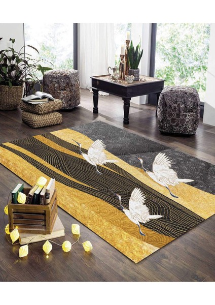 Renkli Halılar Yıkanabilir Dijital Baskı Modern Dekoratif Kaymaz Tabanlı Salon Halısı Mutfak Halısı Yolluk