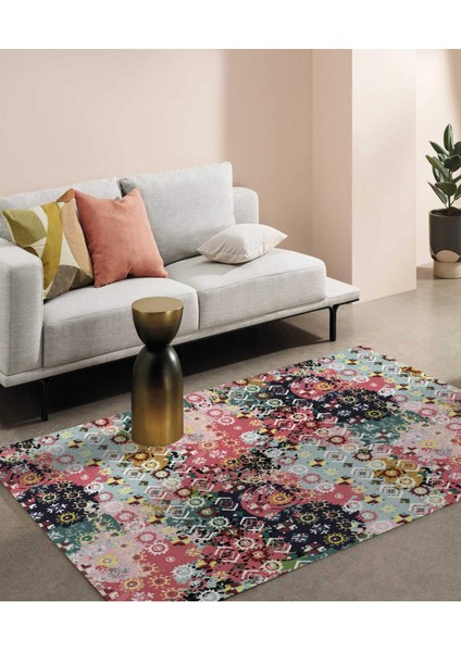 Renkli Halılar Yıkanabilir Dijital Baskı Modern Dekoratif Kaymaz Tabanlı Salon Halısı Mutfak Halısı Yolluk