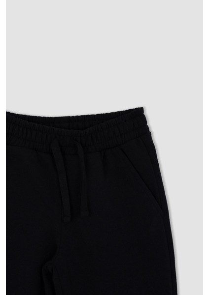Kız Çocuk Siyah Jogger Standart Fit Okul Eşofman Altı Y1078A622AU