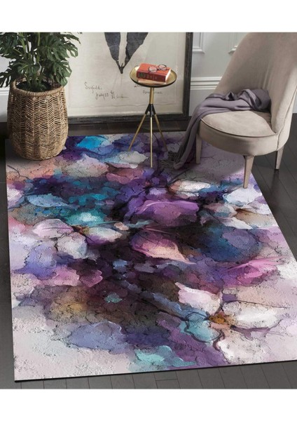 Renkli Halılar Yıkanabilir Dijital Baskı Modern Dekoratif Kaymaz Tabanlı Salon Halısı Mutfak Halısı Yolluk