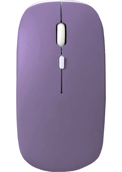 1600 Dpı Şarj Edilebilir 2.4 Ghz Çift Modlu Bluetooth Kablosuz Mouse - Model AL2675 Mor