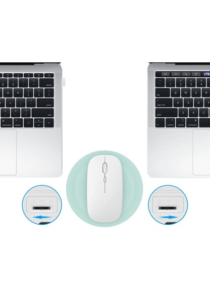 1600 Dpı Şarj Edilebilir 2.4 Ghz Çift Modlu Bluetooth Kablosuz Mouse - Model AL2675 Mor fiyatları