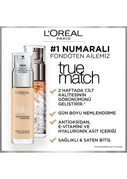 Loreal Paris True Match Bakım Yapan Fondöten 1D GOLDEN IVORY