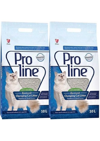 Bentonit Kokusuz Kedi Kumu 10LT x 2 Adet