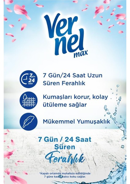 Max Taze Gül 2x1.44L & Vernel Max Sensitive 2x1.44L (4'lü Set)