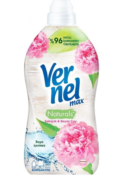 Max Taze Gül 1.44L & Vernel Max Naturals Şakayık ve Beyaz Çay 1.44L (2'li Set)