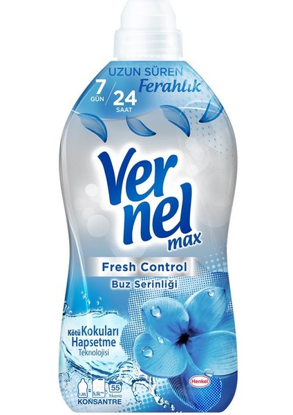 Max Konsantre Çamaşır Yumuşatıcısı 2x1440ml Şakayık+H.Cevizi+ 2x1320ml Çiçek Ferahlığı+Buz Serinliği