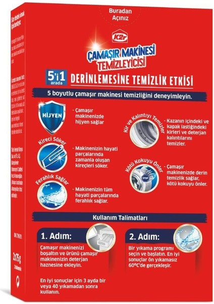 Çamaşır Makinesi Temizleyici 2X75 gr