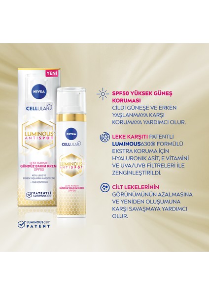 Luminous630 Leke Karşıtı Gündüz Yüz Kremi 40ml ve Luminous630 Leke Karşıtı Serum 30ml