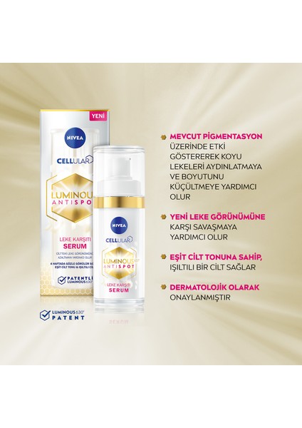 Luminous630 Leke Karşıtı Gündüz Yüz Kremi 40ml ve Luminous630 Leke Karşıtı Serum 30ml