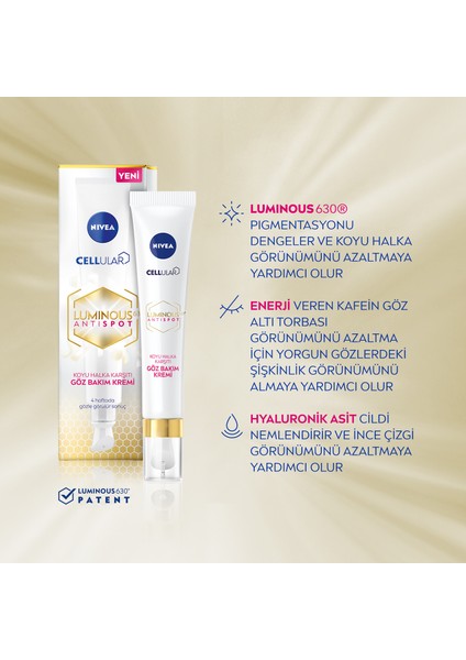 Luminous630 Leke Karşıtı Gündüz Yüz Kremi 40ml ve Luminous630 Koyu Halka Karşıtı Göz Kremi 15ml