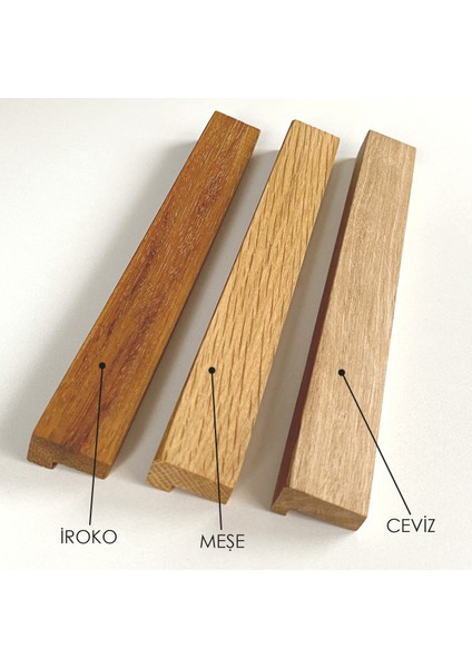 Ahşap Modern Çekmece Kulpu Minyl, Meşe, Iroko, Ceviz Dolap Kulpu, Mutfak Kulpu,Banyo,Ofis Kulpu, 64,128,160,192,224,320mm