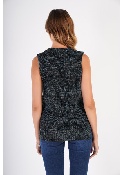 Selanik Örgü V Yaka Yün Süveter Bluz Örme Triko TRIST-6126 indirimleri