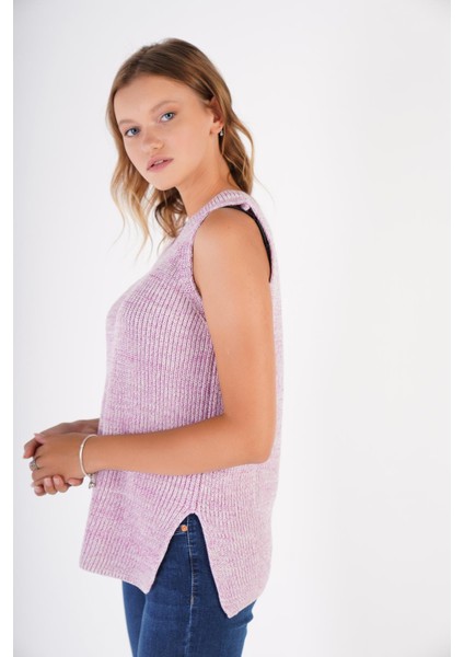 Selanik Örgü V Yaka Yün Süveter Bluz Örme Triko TRIST-6126 fiyatları