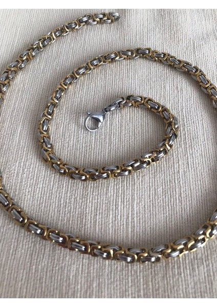 Altın Sarısı Çelik Kral Kolye modelleri