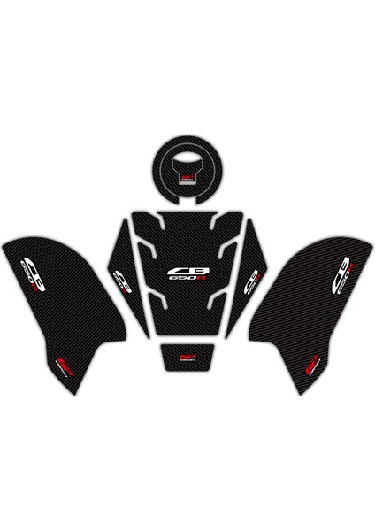 Honda CB650R 2019-2023 Uyumlu Tank Pad Seti Karbon